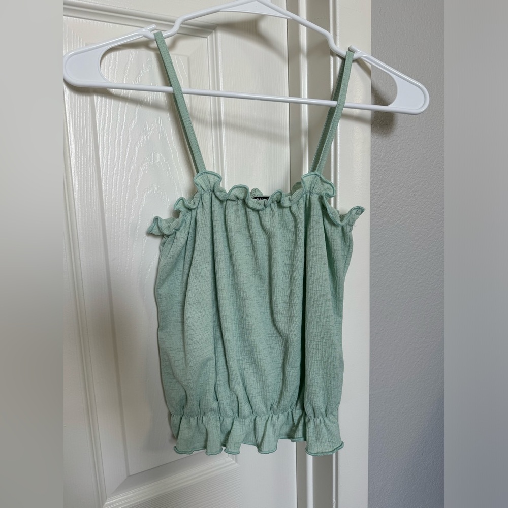 Nasty Gal pastel green tank top